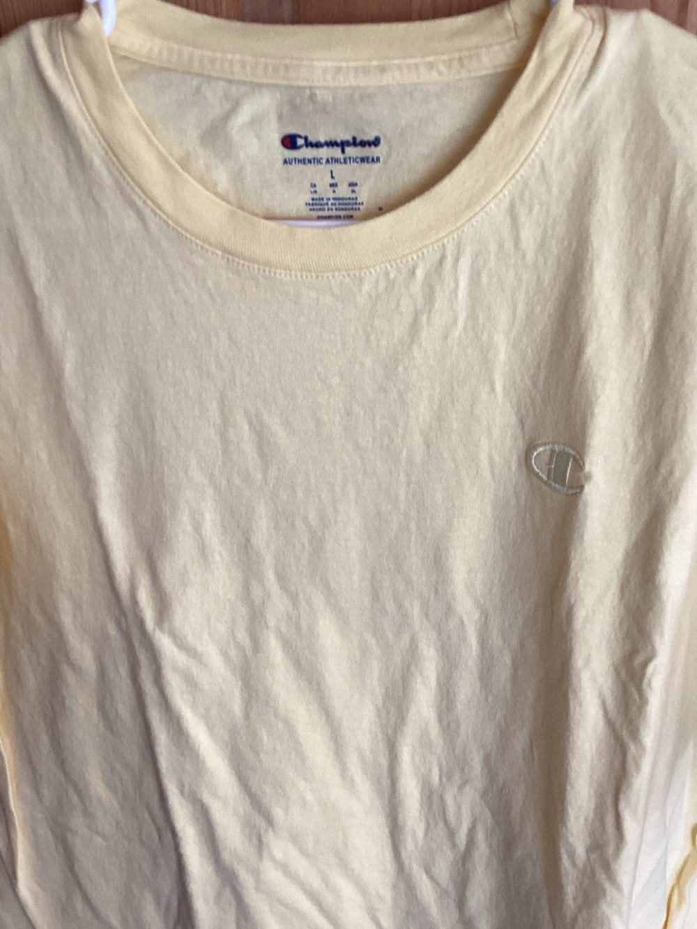 Champion Kids Short Sleeve Crewneck T‑Shirt in Light Yellow